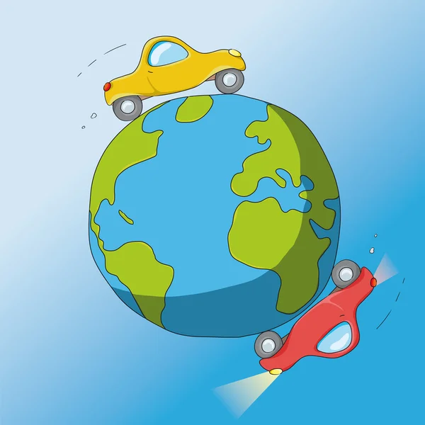 Autos auf der ganzen Welt — Stockvektor