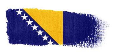 brushstroke bayrak Bosna-Hersek