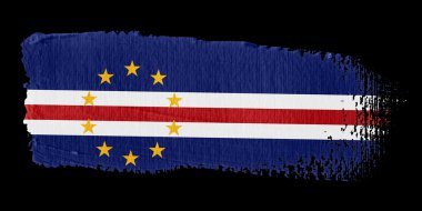 Brushstroke Flag Cape Verde clipart