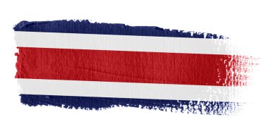 Brushstroke Flag Costa Rica clipart