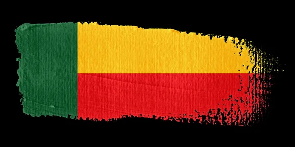 Pincelada Bandera Benin — Foto de Stock