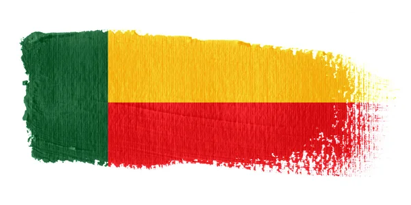 Pincelada Bandera Benin —  Fotos de Stock