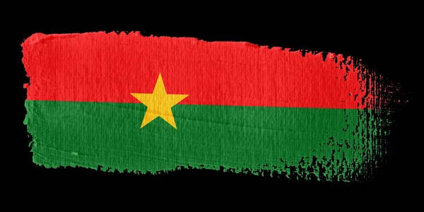 Brushstroke Drapeau Burkina Faso — Photo