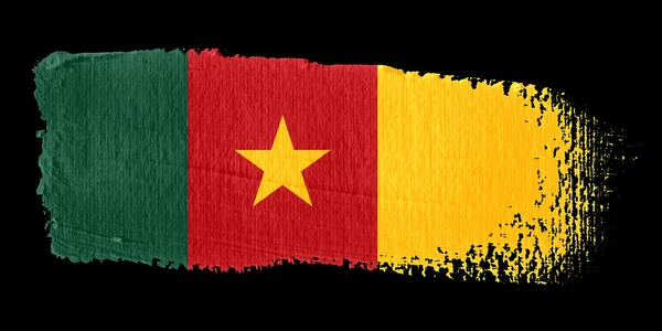 Pociągnięcie flaga Kamerunu — Zdjęcie stockowe