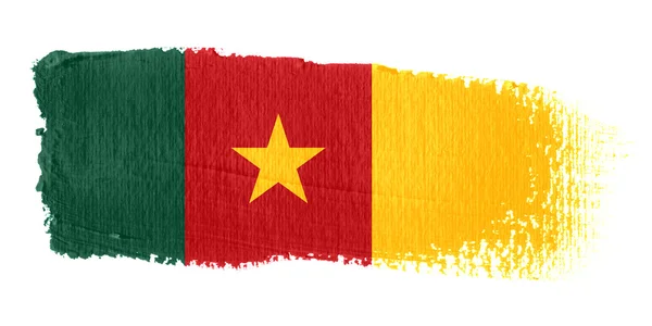 Pociągnięcie flaga Kamerunu — Zdjęcie stockowe