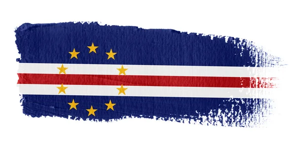 Penseldrag flagga Kap verde — Stockfoto