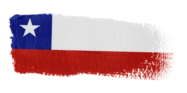 Pincelada Bandeira Chile — Fotografia de Stock