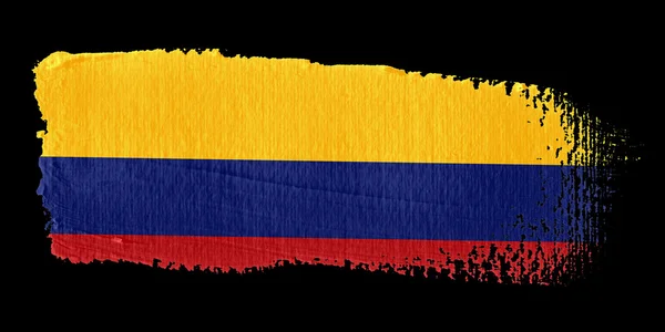 Brushstroke Flag Colombia — Stock Photo, Image
