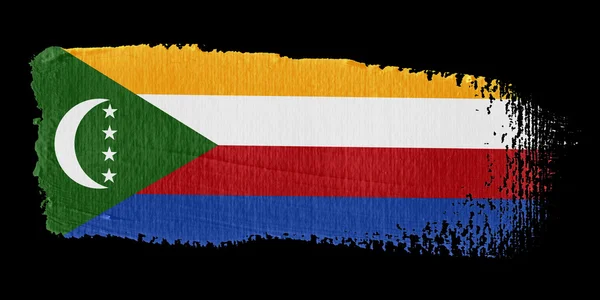 Brushstroke σημαίας Κομόρες — Φωτογραφία Αρχείου