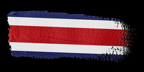 Pincelada Bandera Costa Rica —  Fotos de Stock