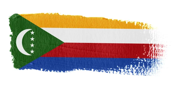 Brushstroke σημαίας Κομόρες — Φωτογραφία Αρχείου