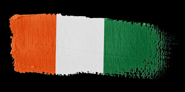 Pincelada Bandera Costa de Marfil —  Fotos de Stock