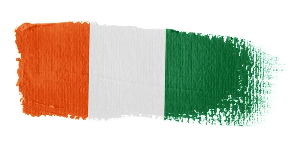 Brushstroke Flag Ivory Coast — Stock Photo, Image