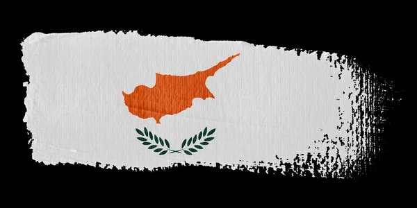 Pennellata Bandiera Cyprus — Foto Stock