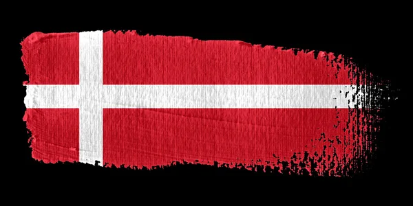 Brushstroke Danimarka bayrağı — Stok fotoğraf