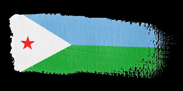 Brushstroke σημαία Τζιμπουτί — Φωτογραφία Αρχείου