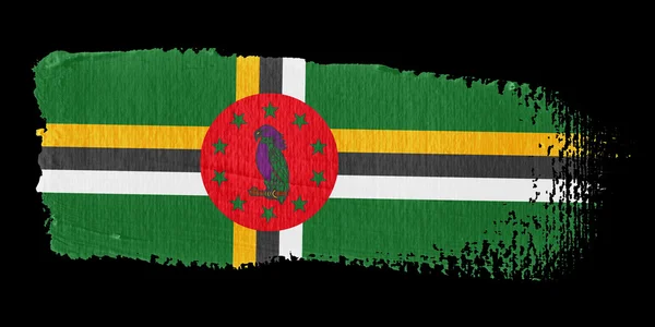 Pociągnięcie flaga Dominiki — Zdjęcie stockowe