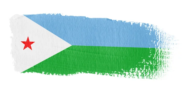 Pincelada Bandera Djibouti —  Fotos de Stock