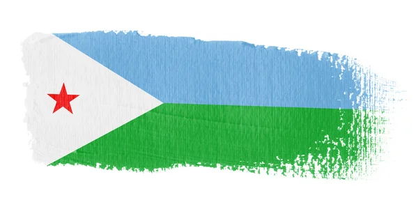 Penseldrag flagga djibouti — Stockfoto