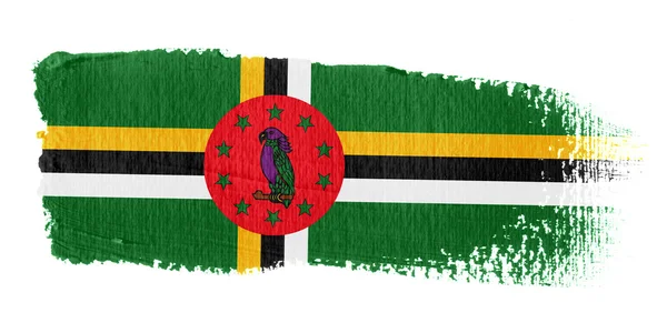 Pinselstrich Flagge Dominica — Stockfoto