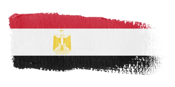 Penseelstreek vlag Egypte — Stockfoto
