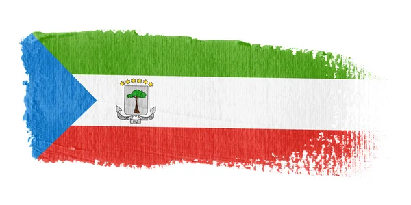 Pincelada Bandera Guinea Ecuatorial —  Fotos de Stock