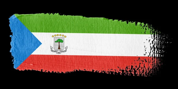 Pinselstrich-Flagge Äquatorialguinea — Stockfoto
