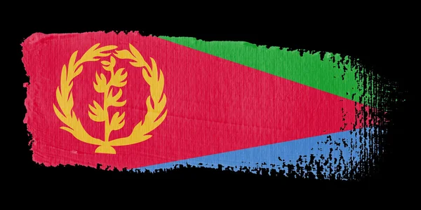 Pinselstrich Flagge eritrea — Stockfoto
