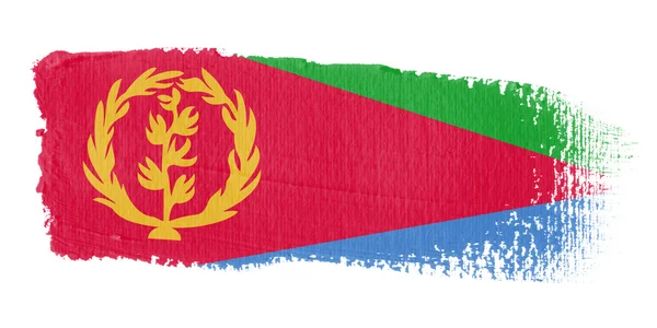 Penseelstreek vlag eritrea — Stockfoto
