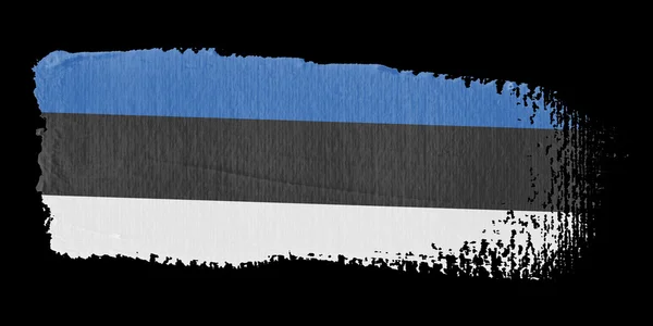 Pincelada Bandera Estonia —  Fotos de Stock