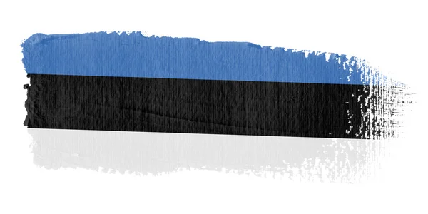 Penseelstreek vlag Estland — Stockfoto