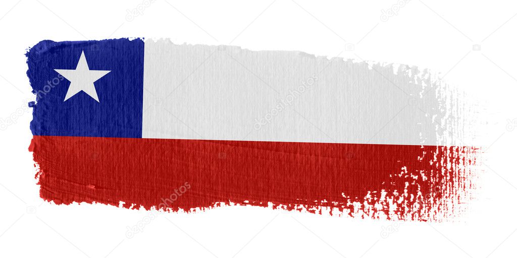 Brushstroke Flag Chile