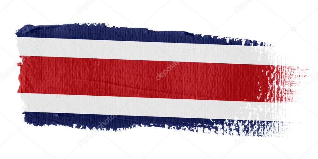 Brushstroke Flag Costa Rica