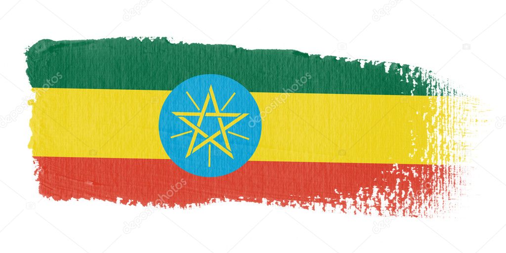 Brushstroke Flag Ethiopia