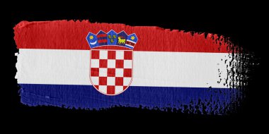 Brushstroke Flag Croatia clipart
