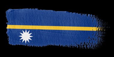 Brushstroke Flag Nauru clipart