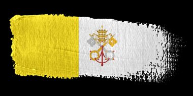 Brushstroke Flag Vatican City clipart