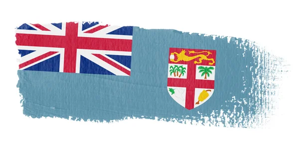 Penseldrag flagga fiji — Stockfoto