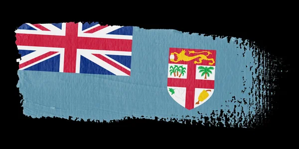 Ecsetvonás zászló Fidzsi-szigetek — Stock Fotó