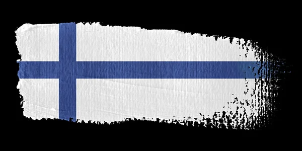 Brushstroke σημαία Φινλανδία — Φωτογραφία Αρχείου