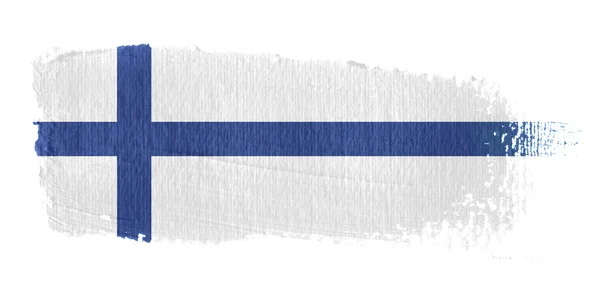 Penseelstreek vlag finland — Stockfoto