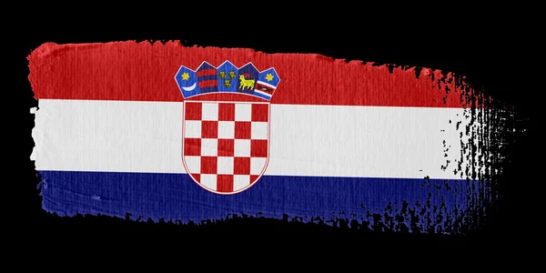 Pinselstrich Flagge Kroatien — Stockfoto