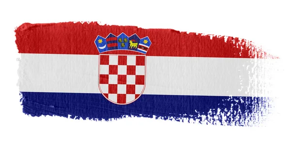 Pincelada Bandera Croacia —  Fotos de Stock