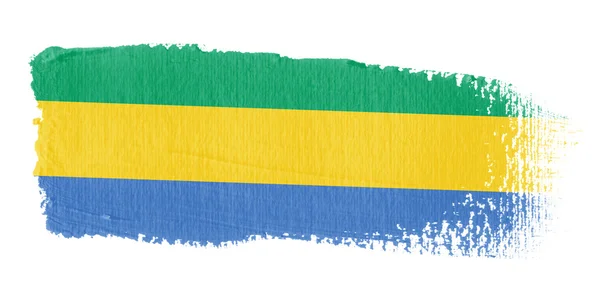 Brushstroke Flag Gabon — Stock Photo, Image