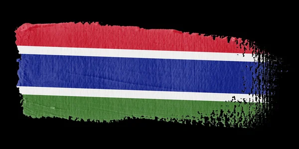 Pincelada Bandera Gambia —  Fotos de Stock