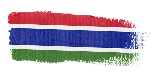 Pinselstrich-Flagge Gambia — Stockfoto