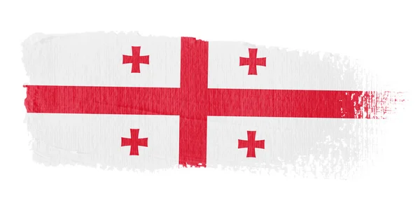 Penseelstreek vlag Georgië — Stockfoto