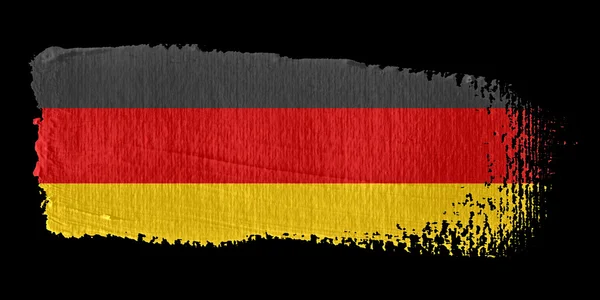 Penseelstreek vlag Duitsland — Stockfoto