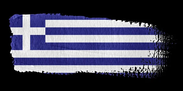 Pincelada Bandera Grecia —  Fotos de Stock