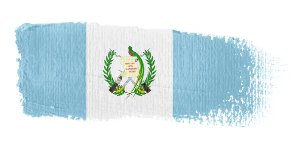 Pincelada Bandeira Guatemala — Fotografia de Stock